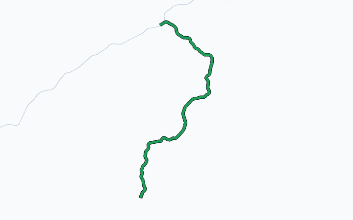 明知鉄道 全線の路線図（明知鉄道）