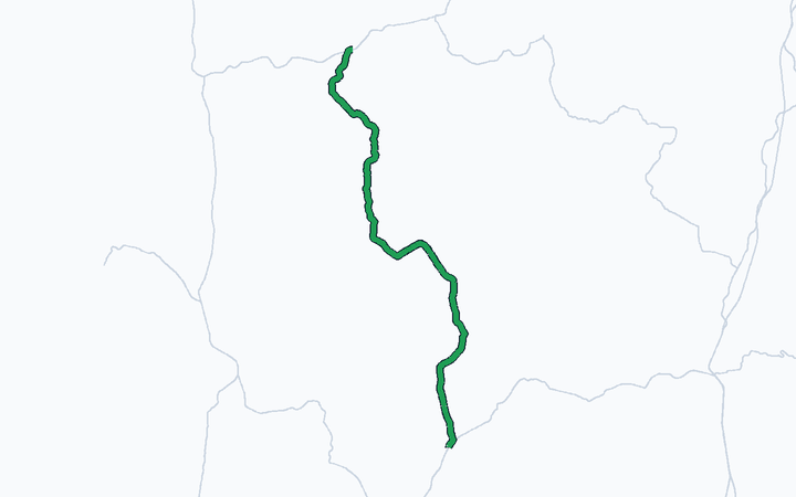 秋田内陸縦貫鉄道 全線の路線図（秋田内陸縦貫鉄道）