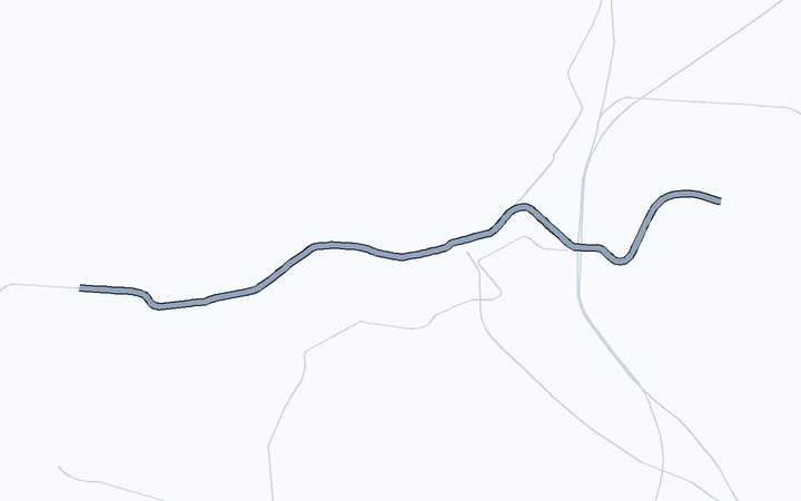 １号線の路線図（福岡市）