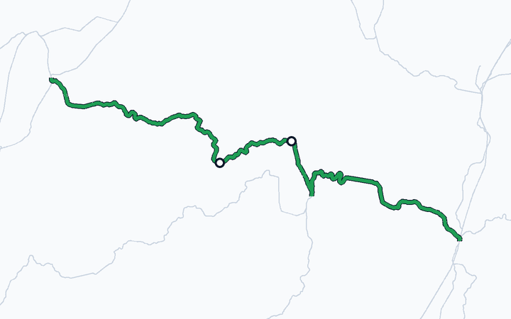 磐越西線（喜多方～野沢）の路線図（東日本旅客鉄道）