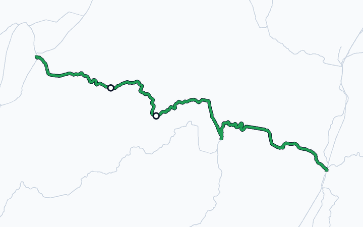 磐越西線（野沢～津川）の路線図（東日本旅客鉄道）
