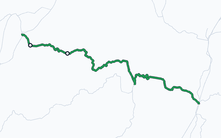 磐越西線（津川～五泉）の路線図（東日本旅客鉄道）