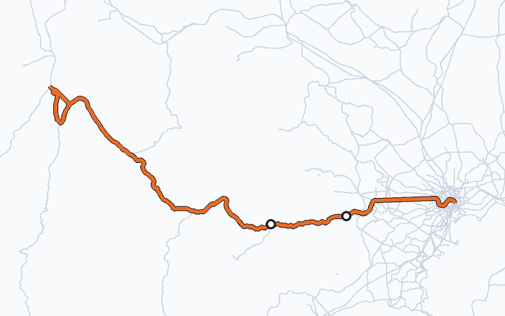 中央本線（高尾～大月）の路線図（東日本旅客鉄道）