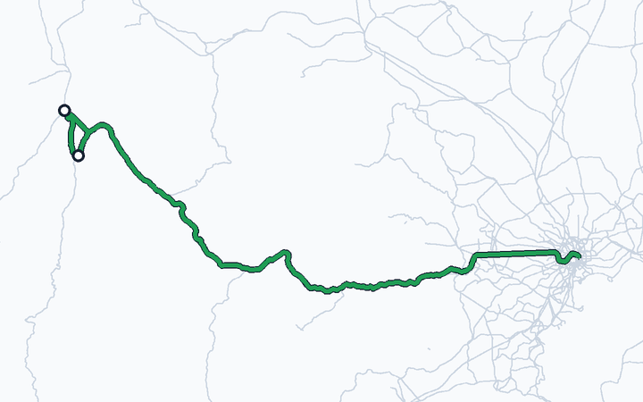 中央本線（辰野～塩尻）の路線図（東日本旅客鉄道）