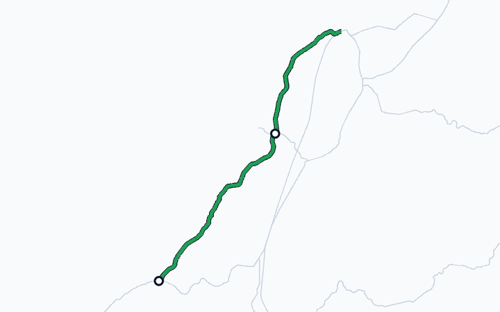 越後線（柏崎～吉田）の路線図（東日本旅客鉄道）