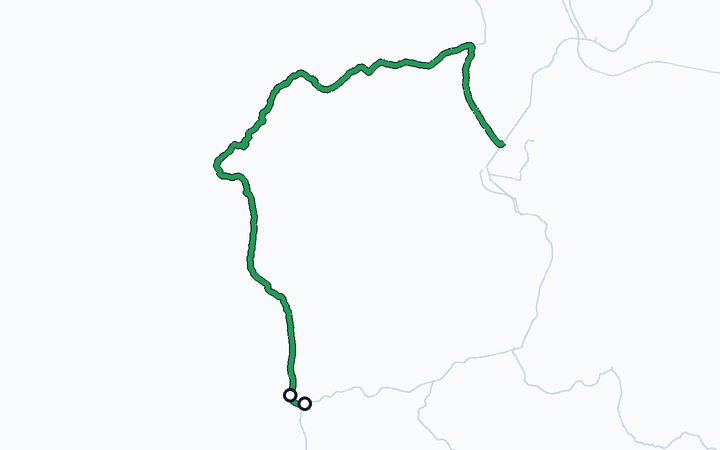 五能線（東能代～能代）の路線図（東日本旅客鉄道）