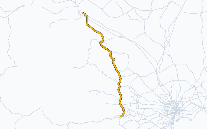 八高線（八王子～倉賀野）の路線図（東日本旅客鉄道）