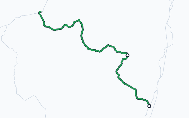花輪線（好摩～荒屋新町）の路線図（東日本旅客鉄道）