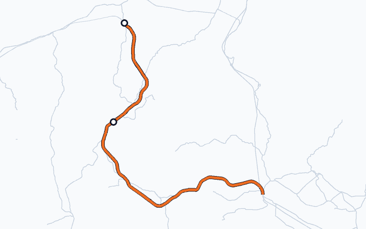 北陸新幹線（長野～上越妙高）の路線図（東日本旅客鉄道）
