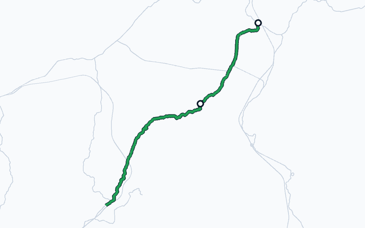 飯山線（津南～越後川口）の路線図（東日本旅客鉄道）