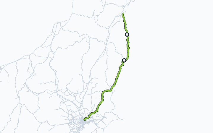 常磐線（いわき～原ノ町）の路線図（東日本旅客鉄道）