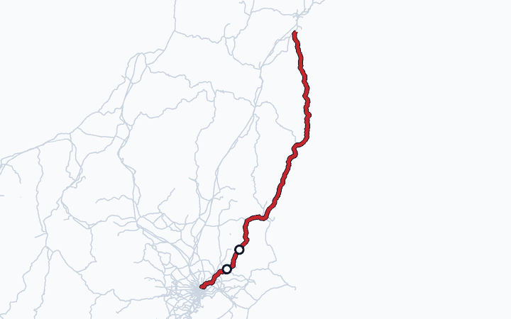 常磐線（取手～土浦）の路線図（東日本旅客鉄道）