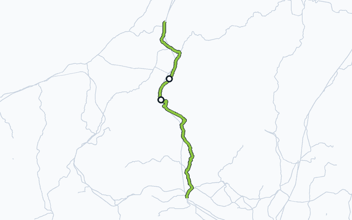 上越線（越後湯沢～六日町）の路線図（東日本旅客鉄道）