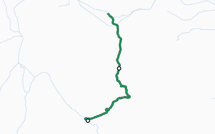 小海線（小淵沢～小海）の路線図（東日本旅客鉄道）