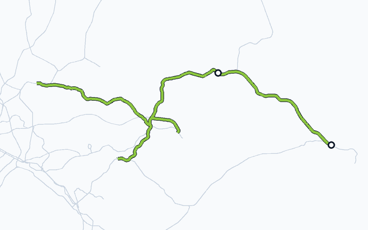 成田線（佐原～松岸）の路線図（東日本旅客鉄道）