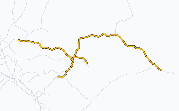 成田線（佐倉～松岸、成田～我孫子、成田～成田空港）の路線図（東日本旅客鉄道）