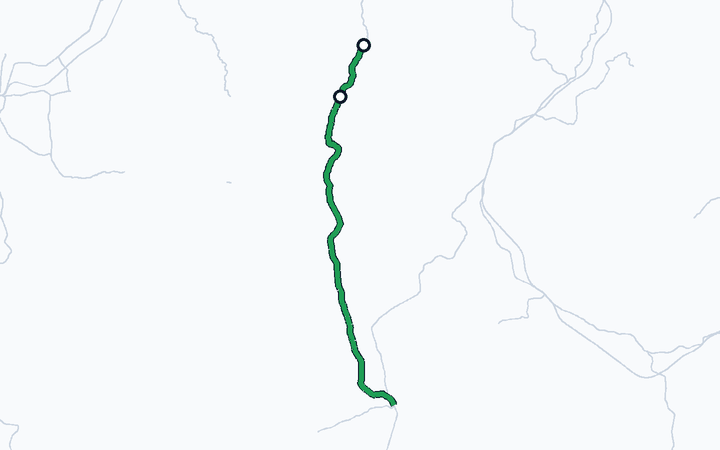 大糸線（白馬～南小谷）の路線図（東日本旅客鉄道）