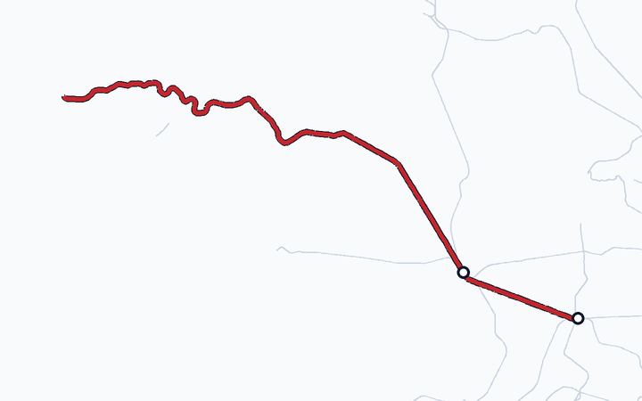 青梅線（立川～拝島）の路線図（東日本旅客鉄道）