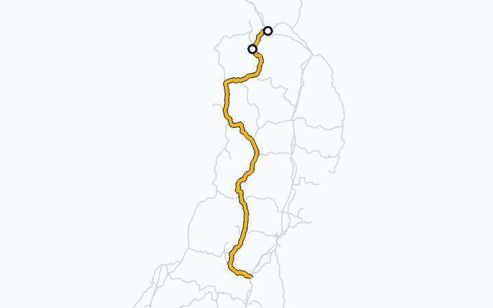 奥羽本線（弘前～青森）の路線図（東日本旅客鉄道）