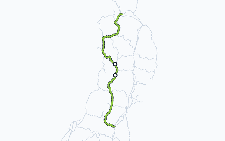 奥羽本線（湯沢～大曲）の路線図（東日本旅客鉄道）