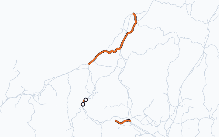 信越本線（篠ノ井～長野）の路線図（東日本旅客鉄道）