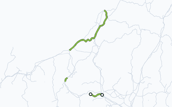 信越本線（高崎～横川）の路線図（東日本旅客鉄道）
