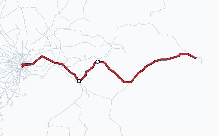 総武本線（千葉～佐倉）の路線図（東日本旅客鉄道）