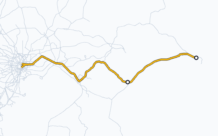 総武本線（成東～銚子）の路線図（東日本旅客鉄道）