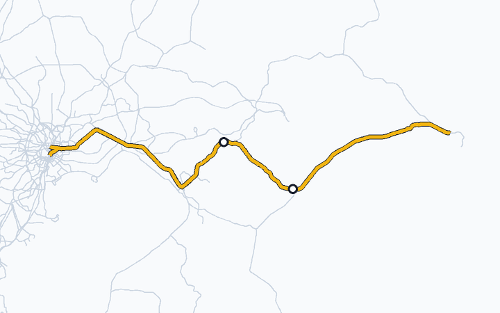 総武本線（佐倉～成東）の路線図（東日本旅客鉄道）