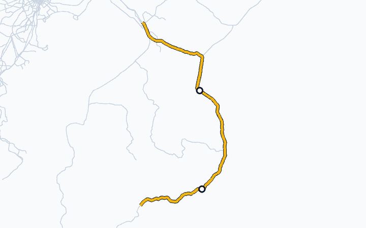 外房線（茂原～勝浦）の路線図（東日本旅客鉄道）