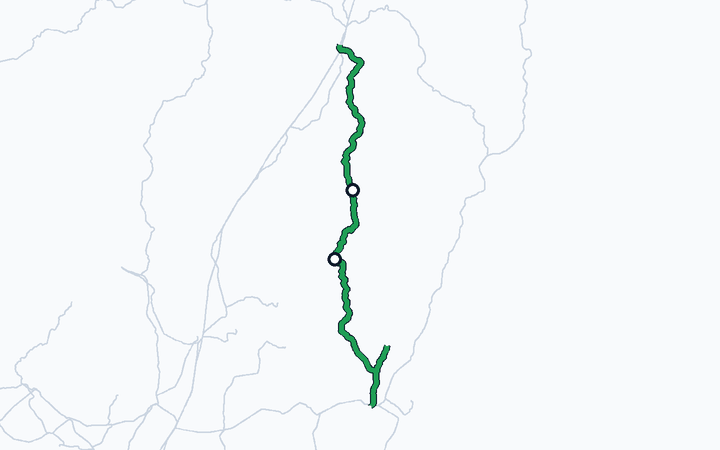 水郡線（常陸大子～磐城塙）の路線図（東日本旅客鉄道）