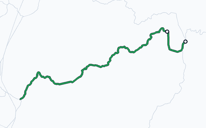 只見線（会津若松～会津坂下）の路線図（東日本旅客鉄道）