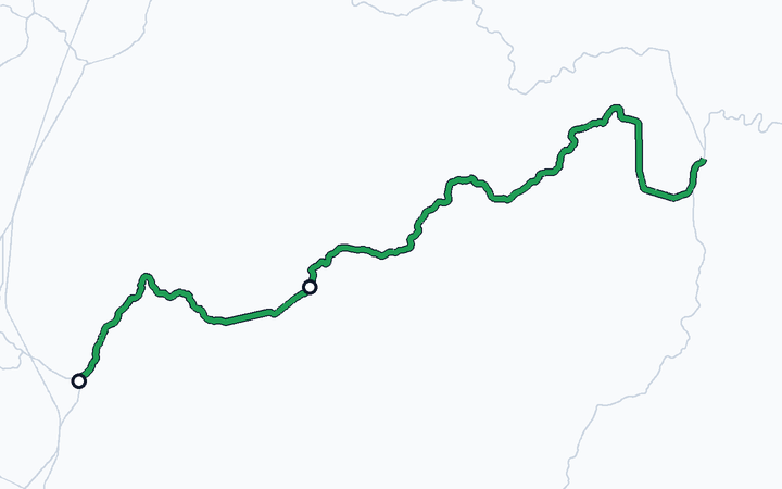 只見線（只見～小出）の路線図（東日本旅客鉄道）