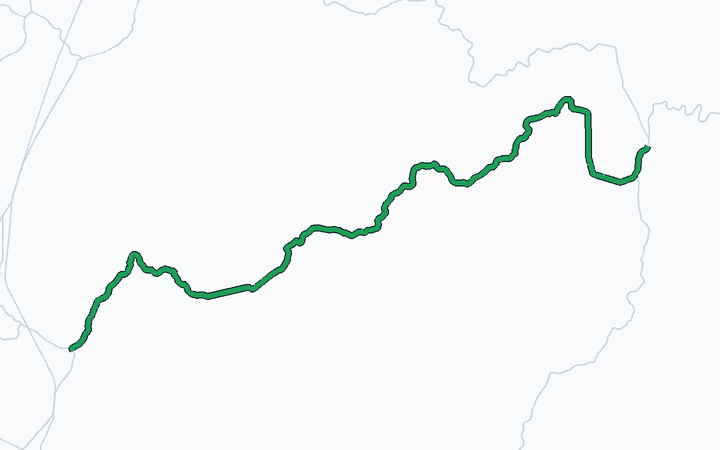 只見線（会津若松～小出）の路線図（東日本旅客鉄道）