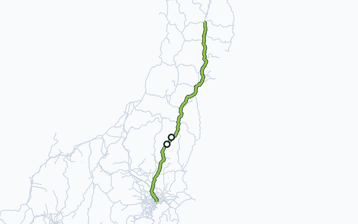 東北本線（黒磯～新白河）の路線図（東日本旅客鉄道）