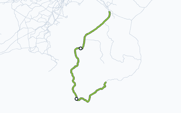 内房線（君津～館山）の路線図（東日本旅客鉄道）