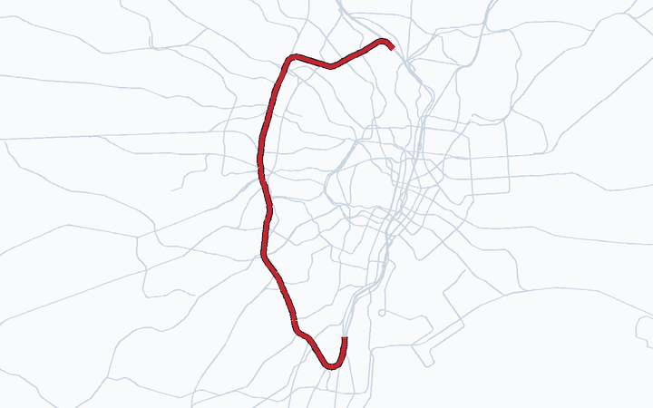 山手線（品川～田端（新宿経由））の路線図（東日本旅客鉄道）