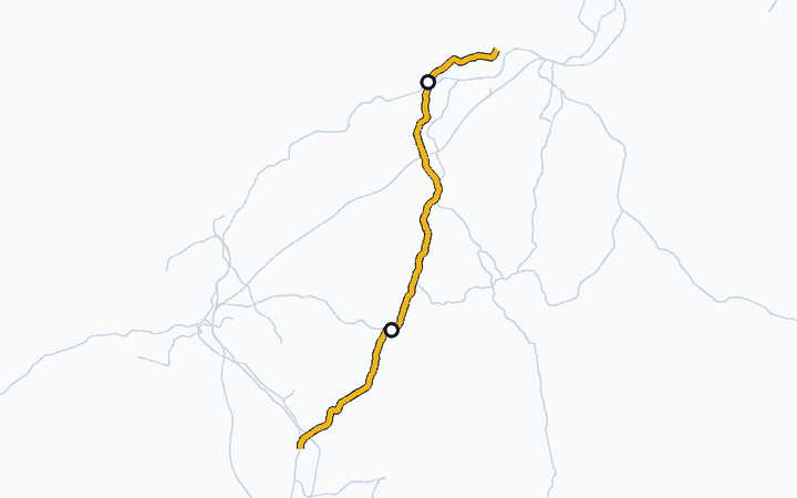 筑豊本線（折尾～桂川）の路線図（九州旅客鉄道）