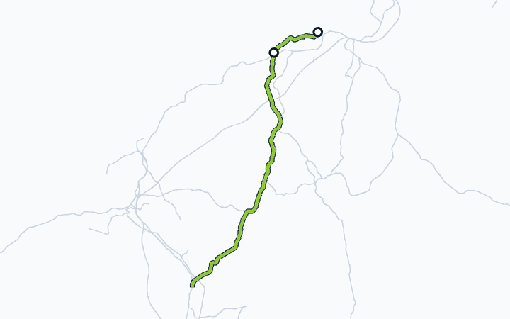 筑豊本線（若松～折尾）の路線図（九州旅客鉄道）