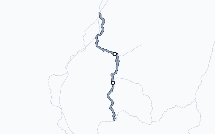 肥薩線（人吉～吉松）の路線図（九州旅客鉄道）