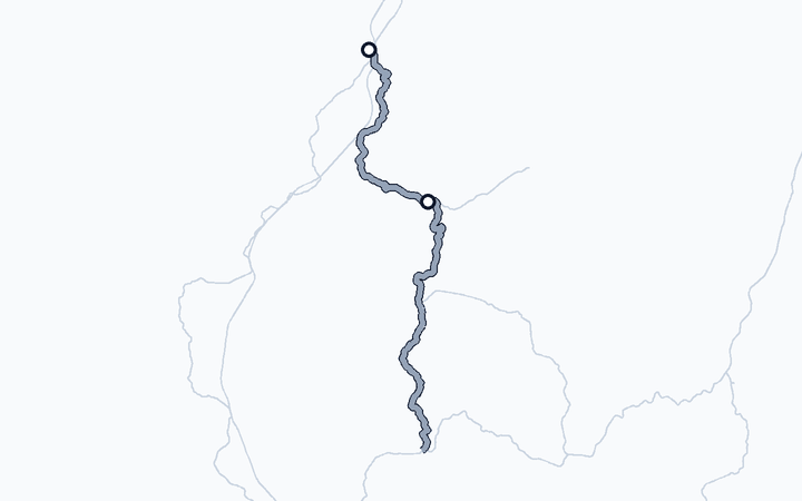 肥薩線（八代～人吉）の路線図（九州旅客鉄道）