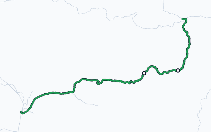 豊肥本線（豊後竹田～三重町）の路線図（九州旅客鉄道）
