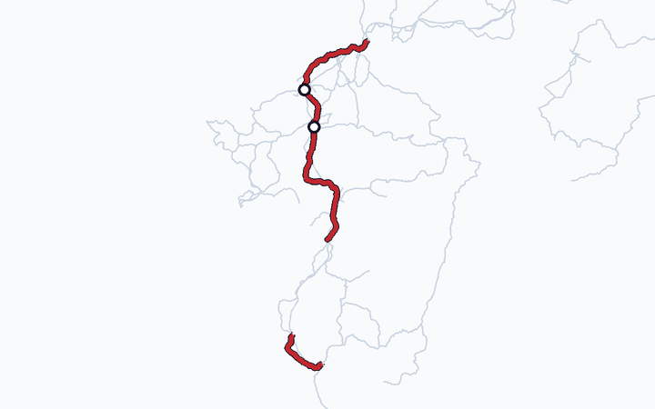 鹿児島本線（博多～久留米）の路線図（九州旅客鉄道）