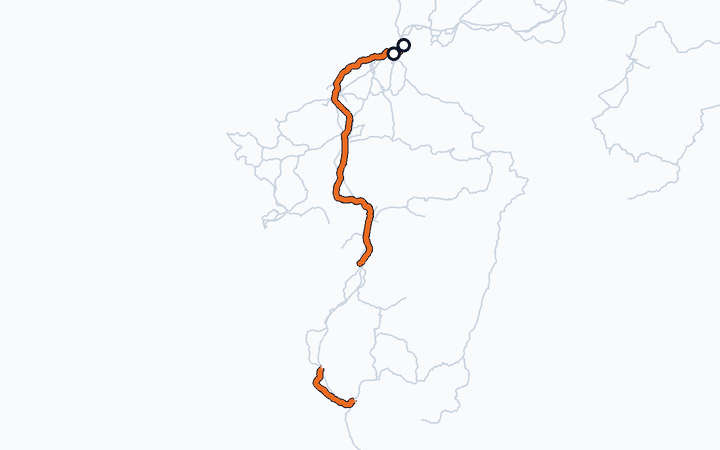 鹿児島本線（門司港～小倉）の路線図（九州旅客鉄道）
