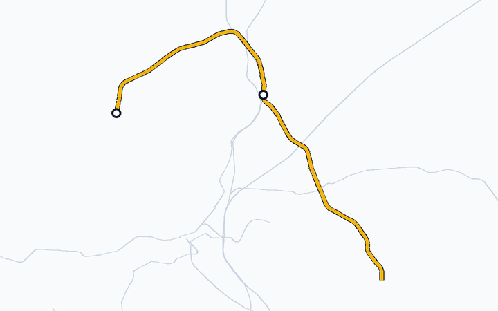 香椎線（西戸崎～香椎）の路線図（九州旅客鉄道）