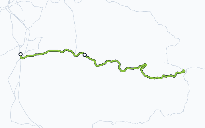久大本線（久留米～日田）の路線図（九州旅客鉄道）