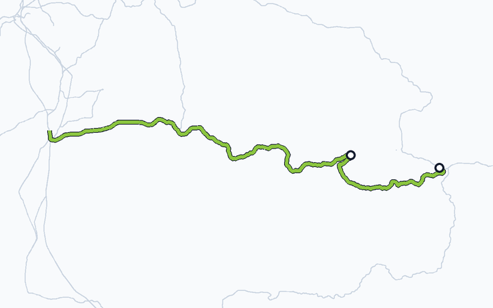 久大本線（由布院～大分）の路線図（九州旅客鉄道）