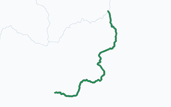 日南線（南宮崎～志布志）の路線図（九州旅客鉄道）