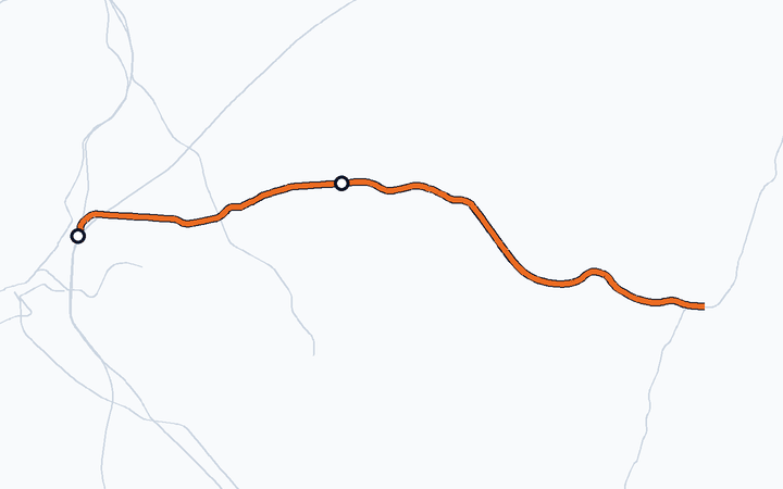 篠栗線（吉塚～篠栗）の路線図（九州旅客鉄道）