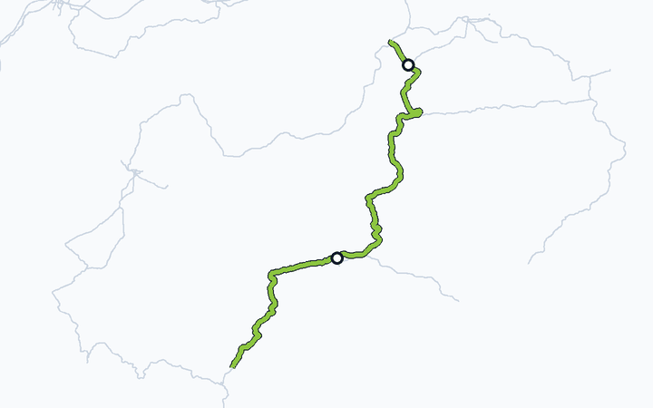 土讃線（琴平～高知）の路線図（四国旅客鉄道）